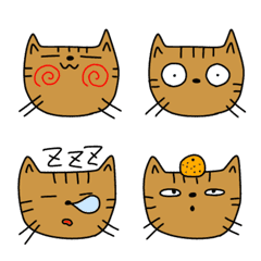 [LINE絵文字] 猫ちゃん絵文字【茶トラ2】の画像