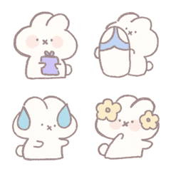 [LINE絵文字] Emoji rabbit cute;)))の画像