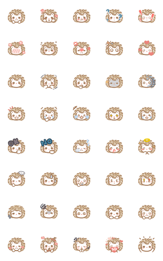 [LINE絵文字]Hedgehog C  Emojiの画像一覧