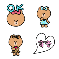 [LINE絵文字] LINEキャラチョコちゃん絵文字の画像