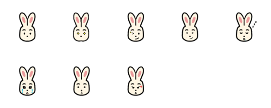 [LINE絵文字]paleyellow rabbitの画像一覧