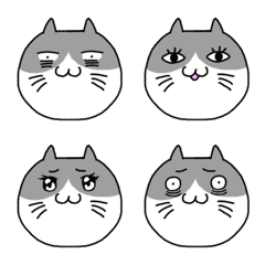 [LINE絵文字] 変顔が得意な猫さんの画像