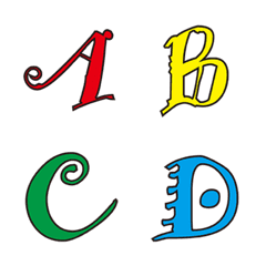 [LINE絵文字] Cute alphabet 1の画像