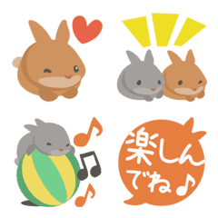 [LINE絵文字] 癒しのピグミーウサギ *絵文字の画像