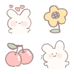 [LINE絵文字] Emoji  rabbit cute;)の画像