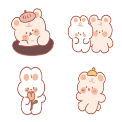 [LINE絵文字] Bunny Bear Buddyの画像