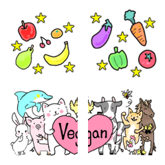 [LINE絵文字] わぬさんのえもじ(for Vegan)の画像