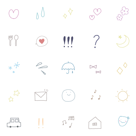 [LINE絵文字]Simple Emoji MMの画像一覧