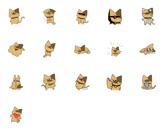 [LINE絵文字]crumpled cat Golpanjiの画像一覧