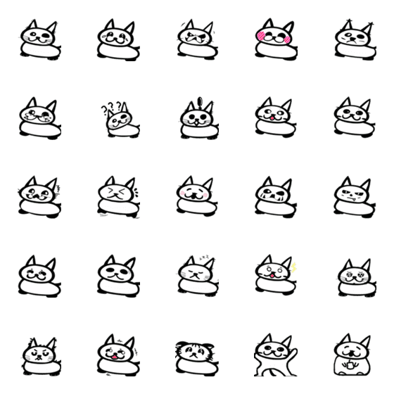 [LINE絵文字]Funny ＆ Ugly catsの画像一覧