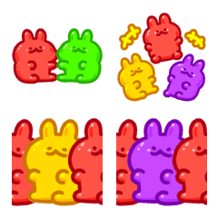 [LINE絵文字] Gummy rabbits emojiの画像