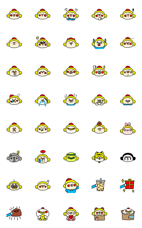 [LINE絵文字]Huadabii's Emoji 01の画像一覧