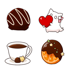 [LINE絵文字] ホシクイとチョコ絵文字の画像