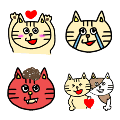 [LINE絵文字] 猫猫絵文字の画像