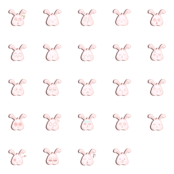 [LINE絵文字]jui little rabbitの画像一覧