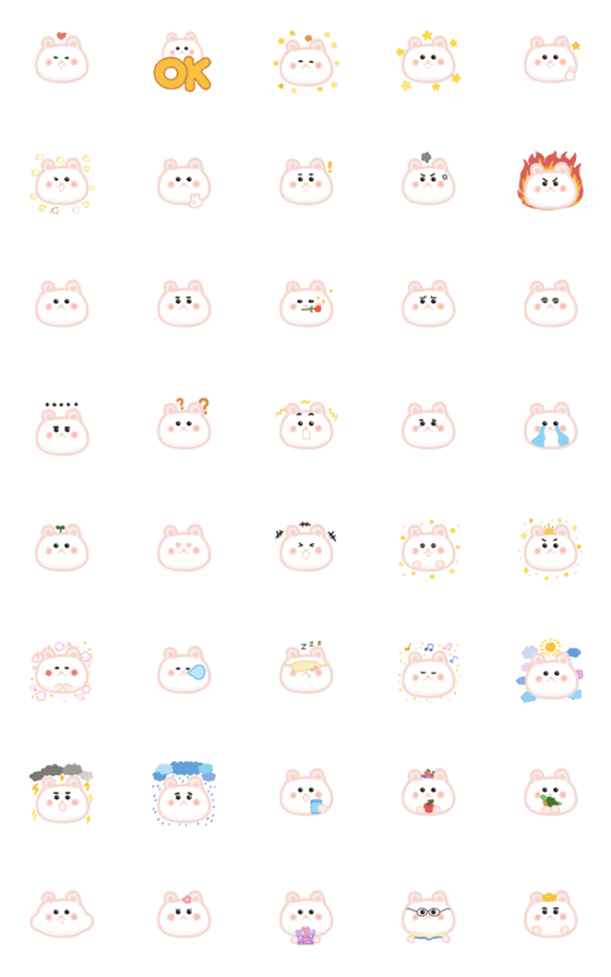 [LINE絵文字]Adorable snow mochi 1の画像一覧