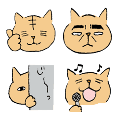 [LINE絵文字] ねこまるの顔だけ絵文字の画像