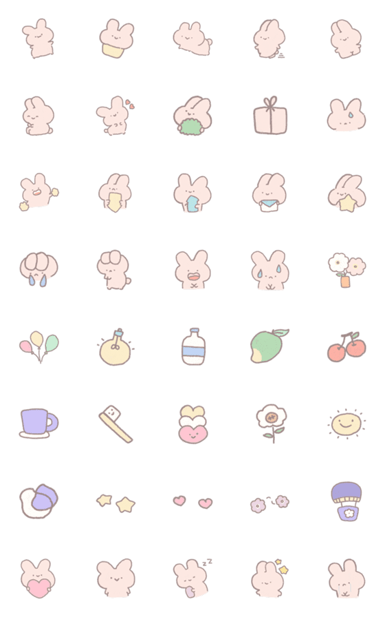 [LINE絵文字]Rabbit emoji 1.1の画像一覧