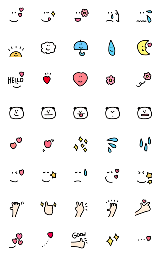 [LINE絵文字]⭐︎シンプルに使えるやつの画像一覧