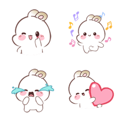 [LINE絵文字] Bunny Jajan (Animoji)の画像