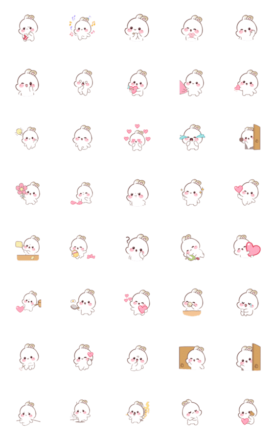 [LINE絵文字]Bunny Jajan (Animoji)の画像一覧