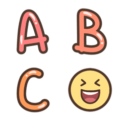 [LINE絵文字] English alphabet it's so cuteの画像