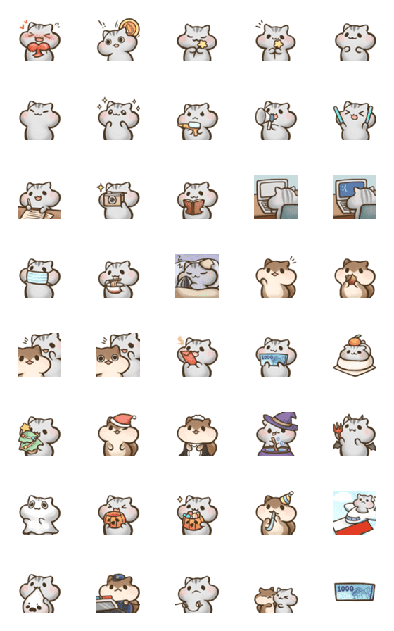 [LINE絵文字]Chubby Hamster 2の画像一覧