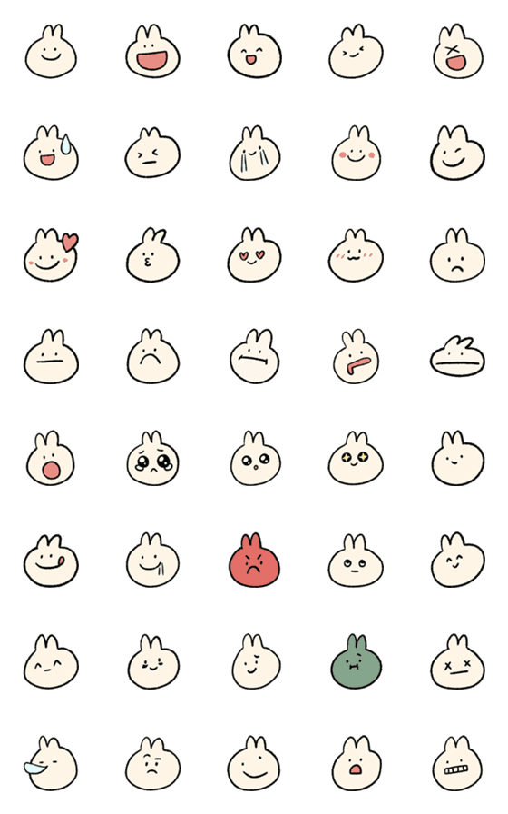 [LINE絵文字]XLB rabbitの画像一覧