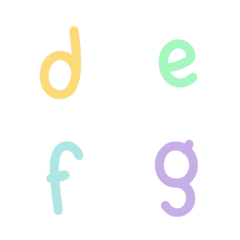 [LINE絵文字] English consonant(small letter) ss.1 v.1の画像