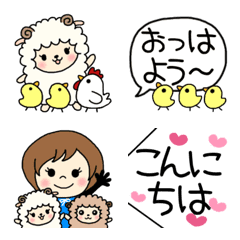 [LINE絵文字] ユキちゃんとヒツジたち2(絵文字))の画像