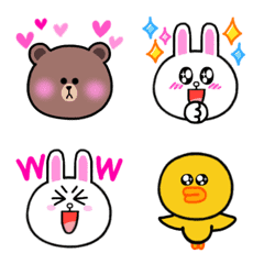 [LINE絵文字] 動く♡コニー♪ブラウン♪サリーの絵文字の画像