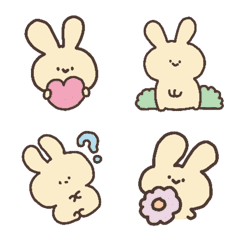 [LINE絵文字] A rabbit cute emoji .の画像