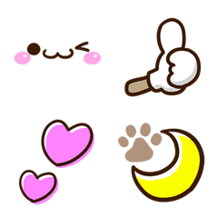 [LINE絵文字] シンプル絵文字【猫風】の画像