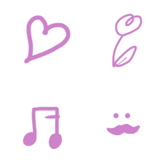 [LINE絵文字] Mauve pink emojiの画像