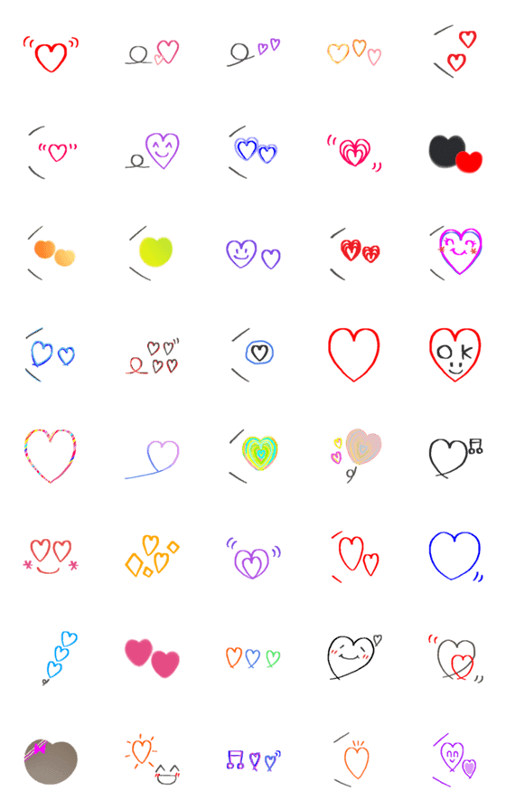 [LINE絵文字]all heart♥3の画像一覧