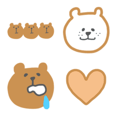 [LINE絵文字] 毎日使える クマの画像