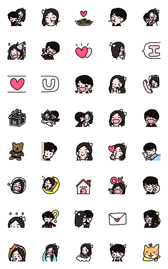 [LINE絵文字]Timixcouple: daily life Emojiの画像一覧