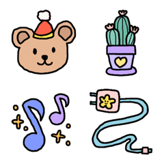 [LINE絵文字] Colorful emoji: 8の画像