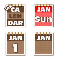 [LINE絵文字] Calendar Januaryの画像