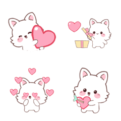 [LINE絵文字] White Foxs (Animoji)の画像