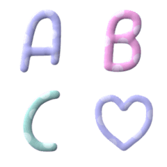 [LINE絵文字] english letters numbers 3D emojiの画像