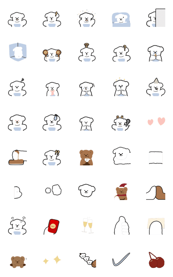 [LINE絵文字]cloud puppy emojiの画像一覧