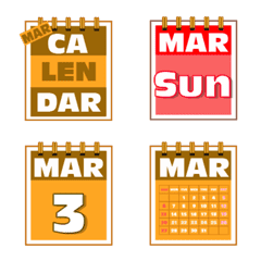 [LINE絵文字] Calendar Marchの画像