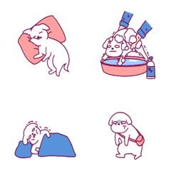 [LINE絵文字] A puppy that wants to rest series 01の画像