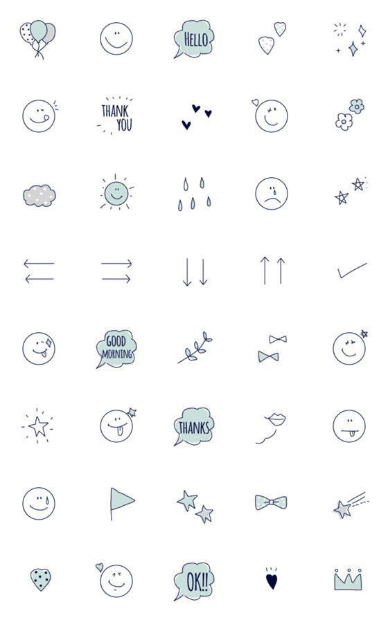 [LINE絵文字]⭐︎⭐︎おしゃれ＊＊simple絵文字⭐︎⭐︎の画像一覧