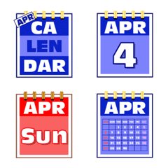 [LINE絵文字] Calendar Aprilの画像