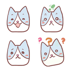 [LINE絵文字] ハチワレ☆かわいいねこ☆絵文字の画像