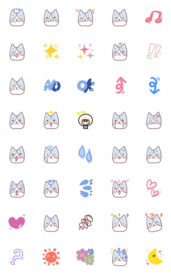 [LINE絵文字]ハチワレ☆かわいいねこ☆絵文字の画像一覧