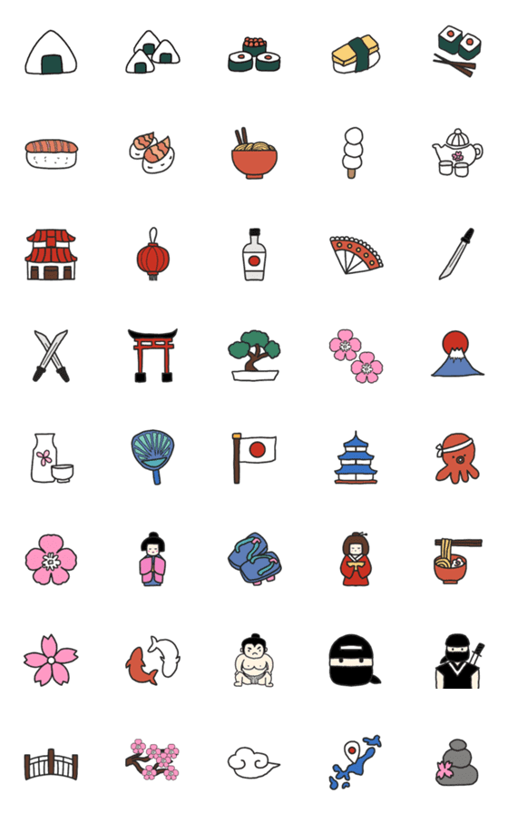 [LINE絵文字]Colorful emoji: 10の画像一覧