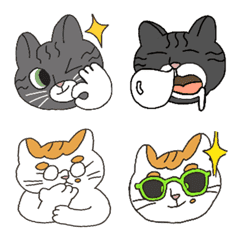 [LINE絵文字] 3 CATS CLUB FACE TO FACE！の画像